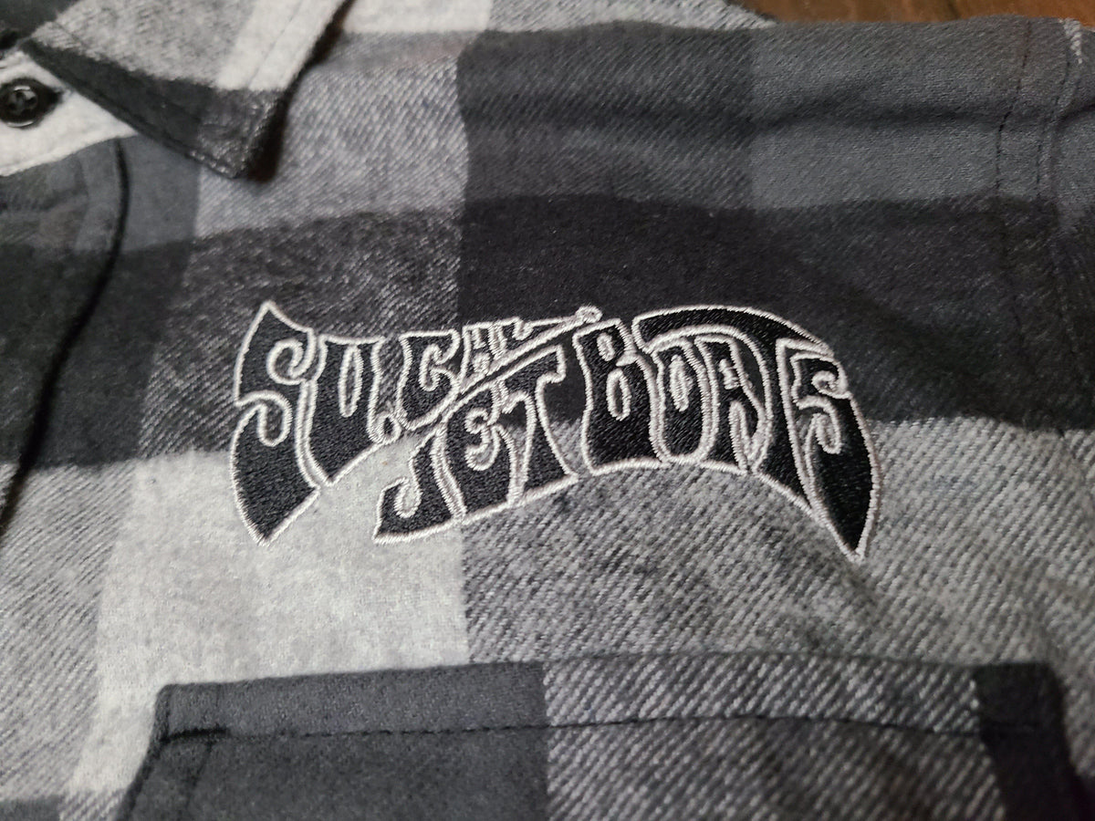 Mens Black and Grey Flannel