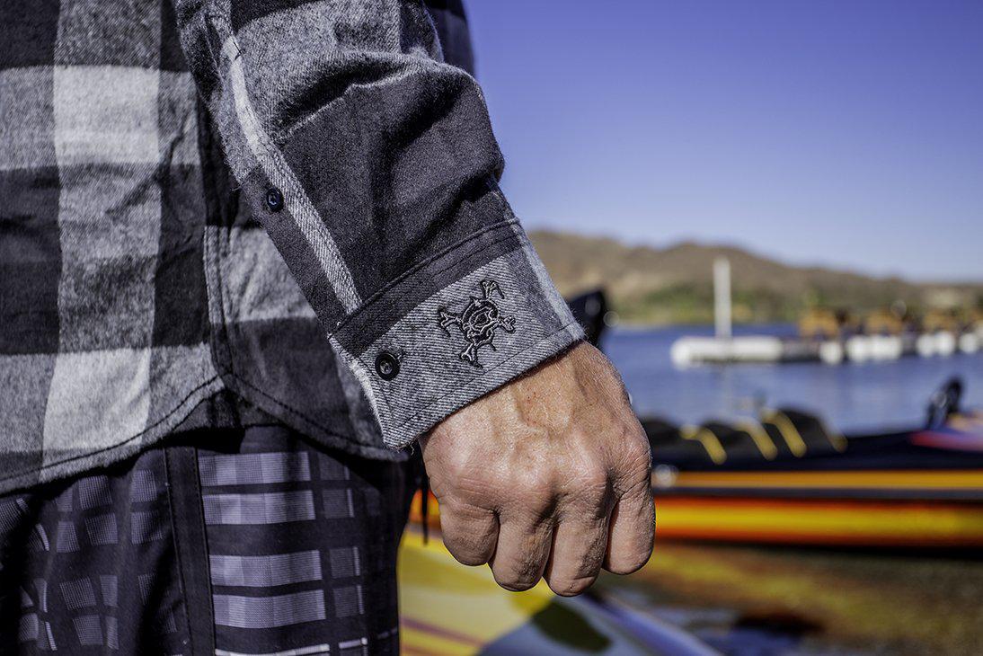 Mens Black and Grey Flannel