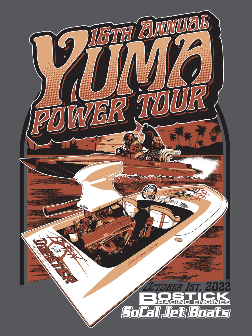 2022 Yuma Power Tour Poster | SoCal Jet Boats | Jet Boat Apparel