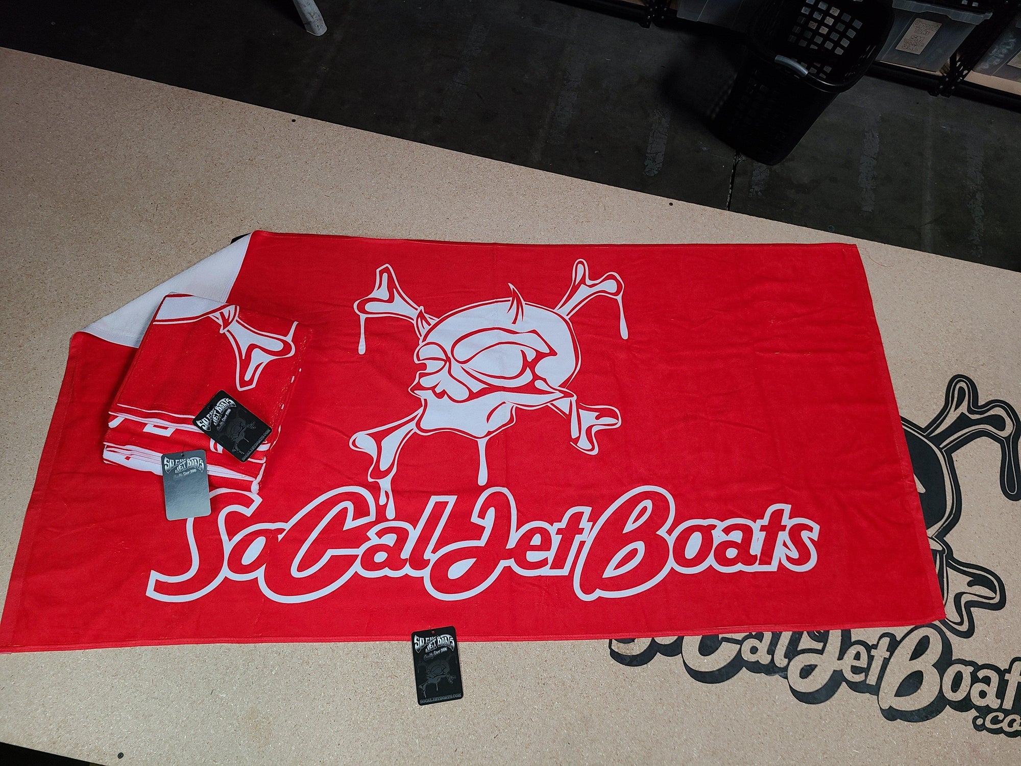 Red and White Beach Towel
