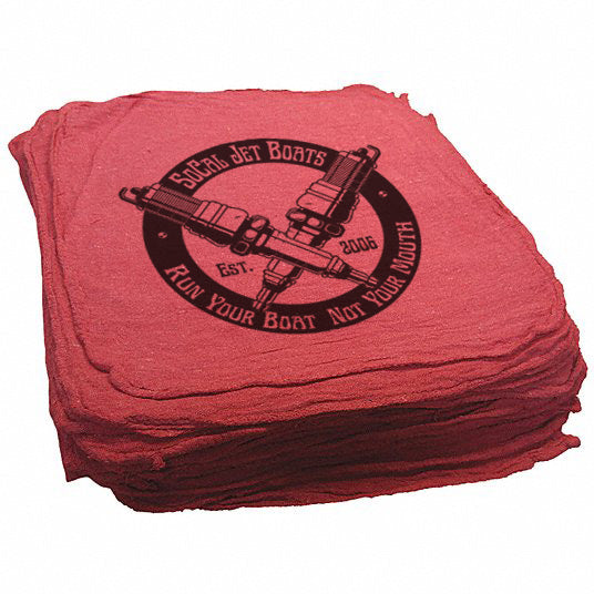 Red Shop Rag Bundle (5 Pack) | SoCal Jet Boats | Jet Boat Apparel