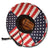 Straw Hat - American Flag w/ Circle Patch