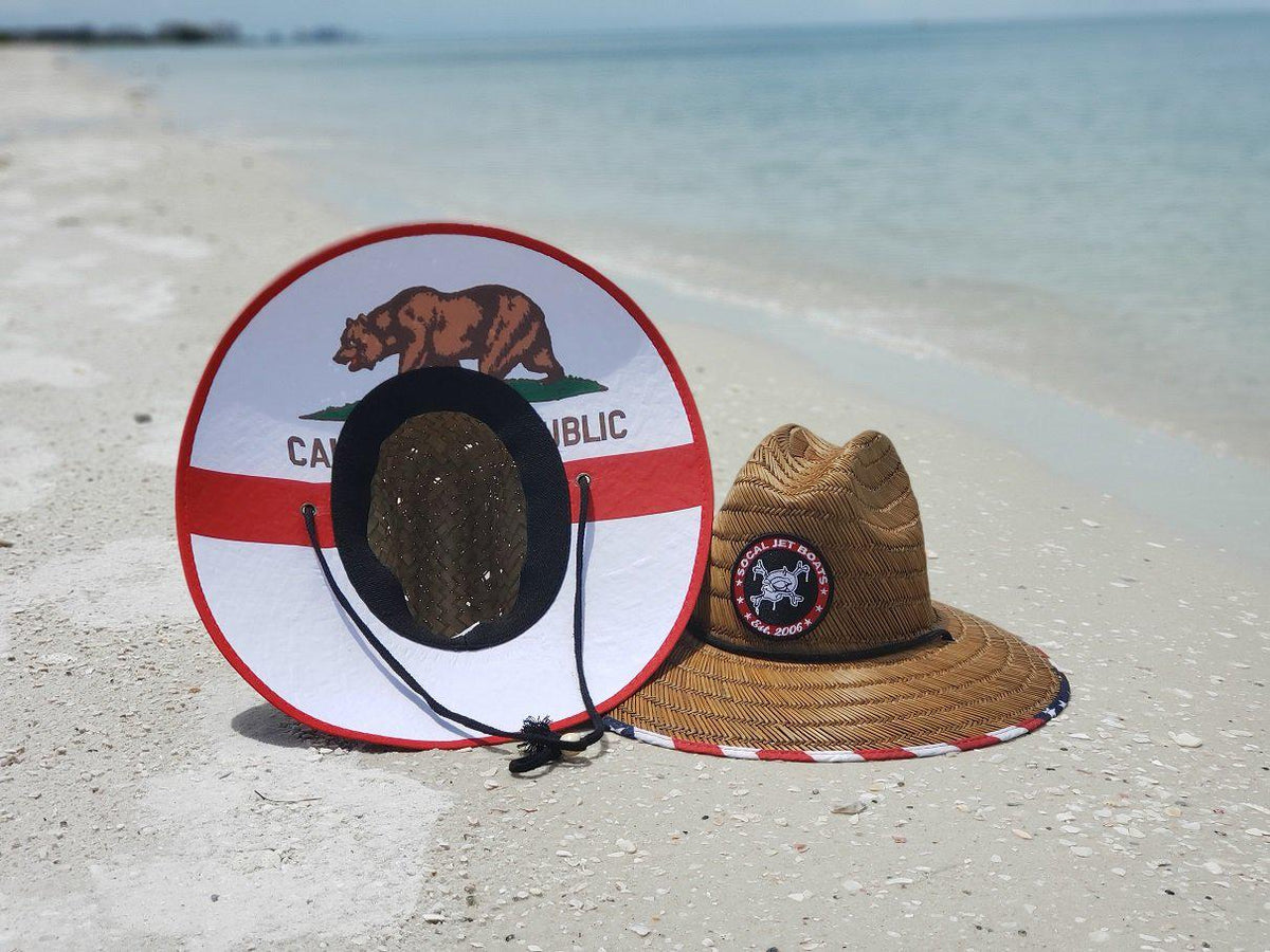 Straw Hat - California Flag
