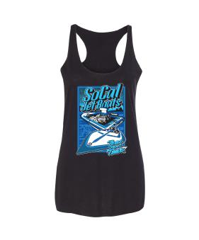 Teal Next Time Womens Black Racerback Tank Top