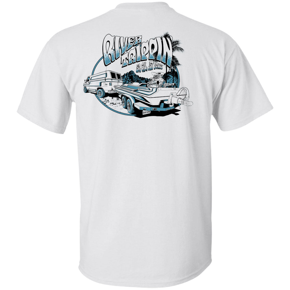 River Trippin' Men's White T-Shirt