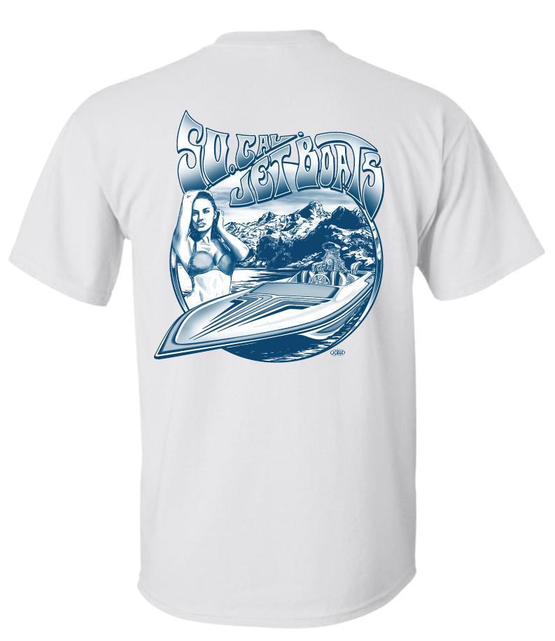 White Blown Gullwing T-Shirt | SoCal Jet Boats | Jet Boat Apparel