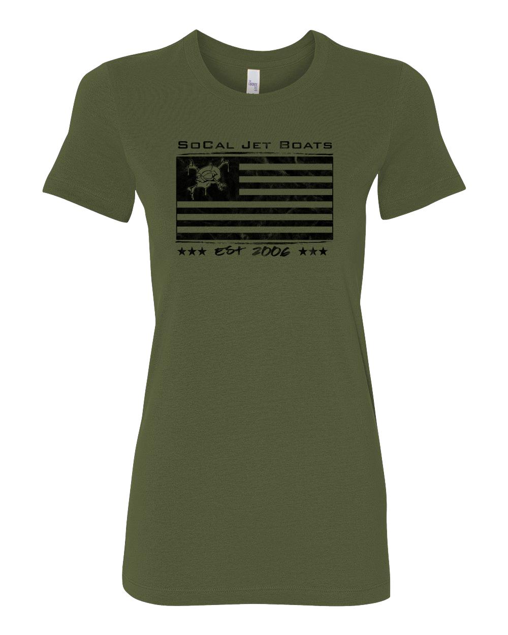 Womens Military Green T-Shirt