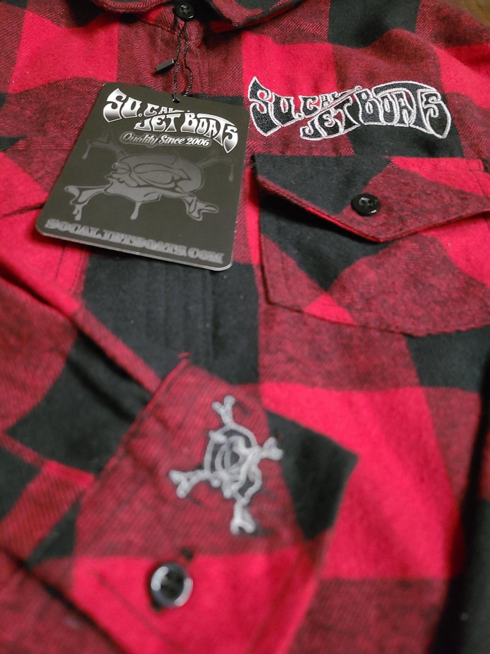 Womens Red and Black Flannel