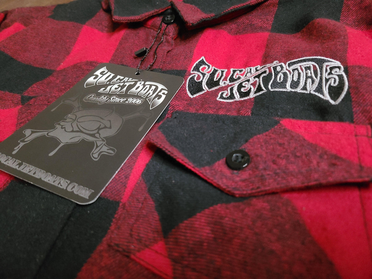Womens Red and Black Flannel