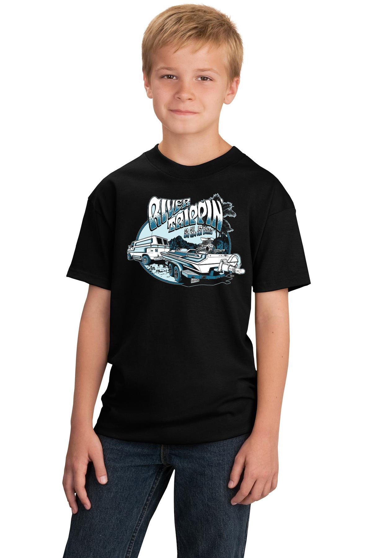 River Trippin' Youth Black T-Shirt